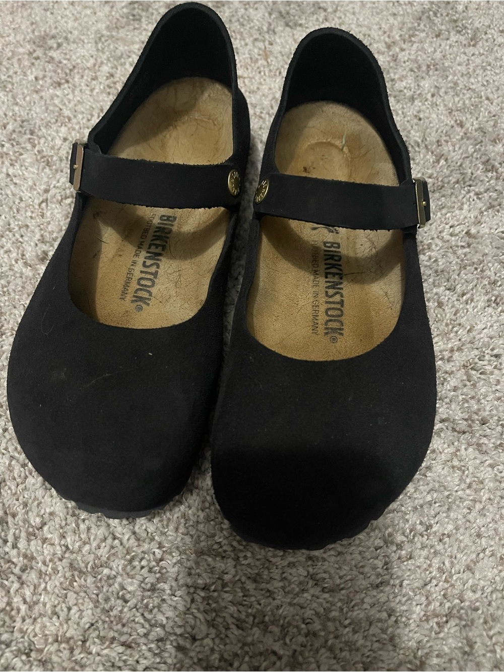 Birkenstock Kids Black Mary Jane Strap Shoes